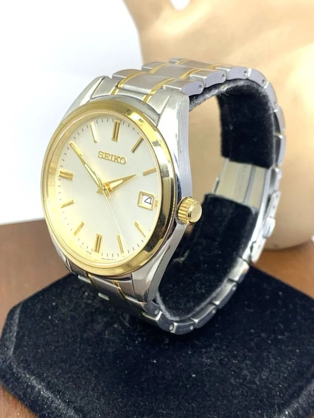 Seiko Men's Watch SUR312 Quartz Silver Dial Date Two Tone Stainless Steel 40mm